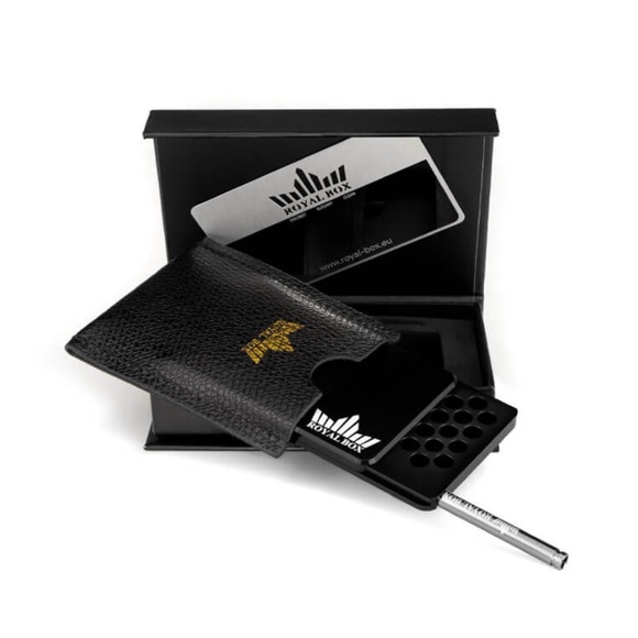 Black Leather Storage Case